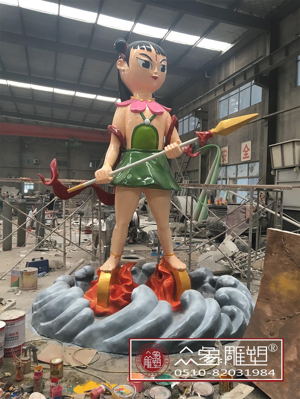 永平哪吒玻璃钢雕塑