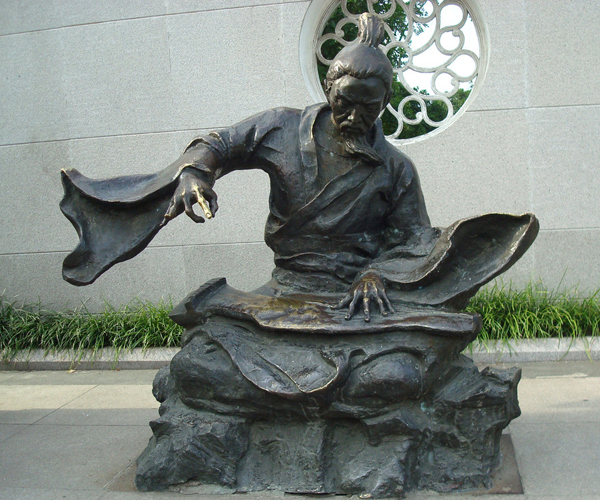 夷陵铸铜琴师雕塑
