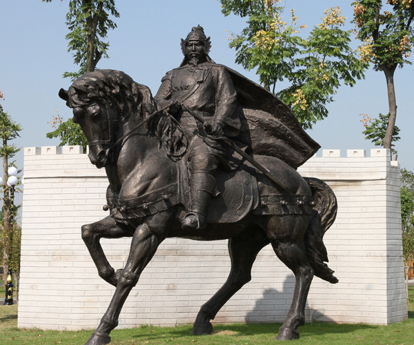 永平铸铜古代骑马武将