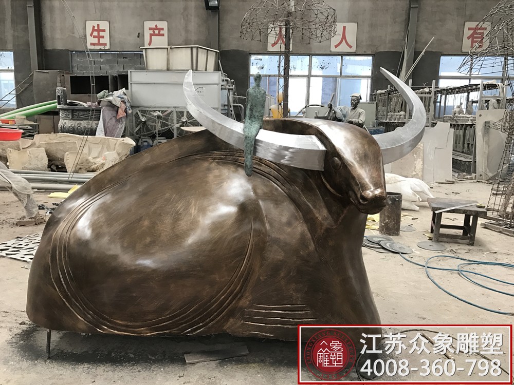 玻璃钢水牛雕塑