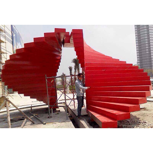 永平大型不锈钢阶梯雕塑发货
