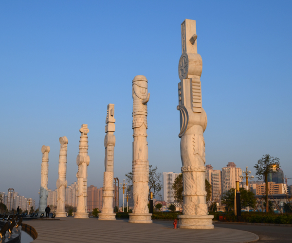 永平巨型石雕柱子 - 广场景观柱