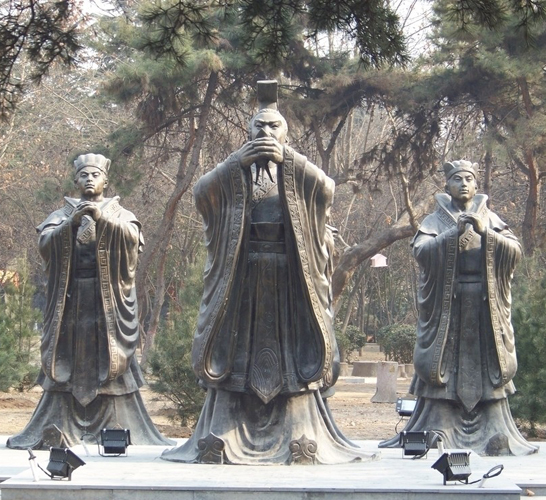 永平古代人物铜像