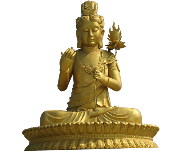 永平菩萨雕塑-贴金箔