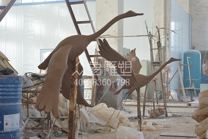 永平无锡景观公司锻铜仙鹤