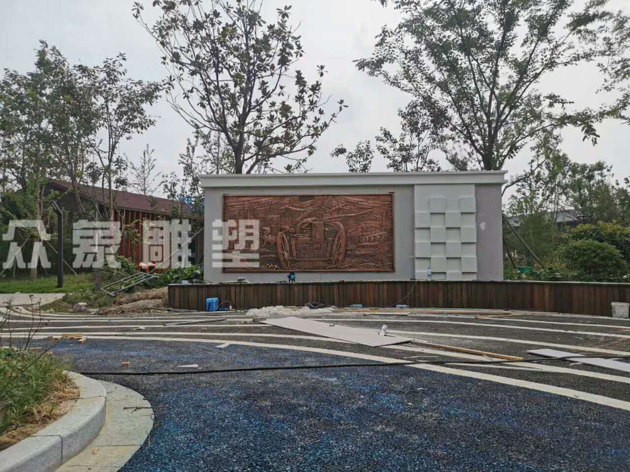 永平紫铜浮雕 文化墙