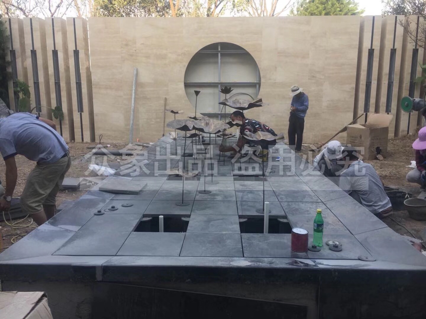 赤城济南房产不锈钢仿铜荷叶