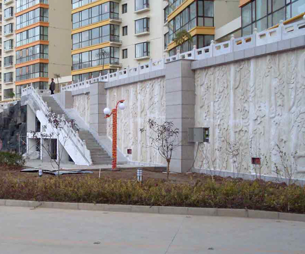 永平砂岩小区景观文化墙