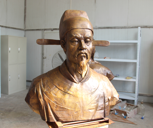 众象雕塑热着色铸铜胸像