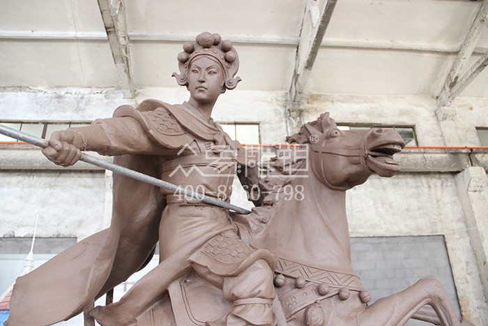 永平陕西黄龙县穆桂英雕塑