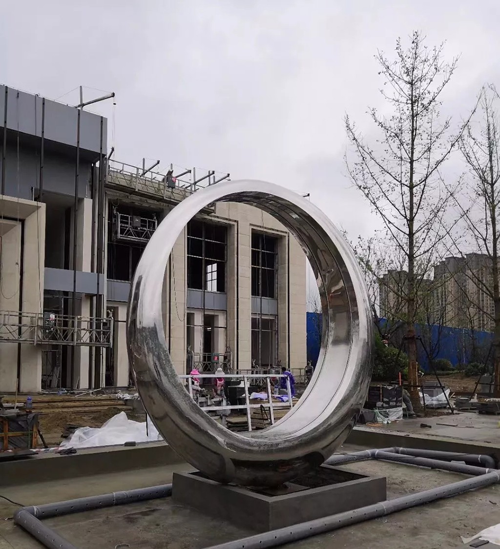 永平园林景观镜面月亮不锈钢雕塑