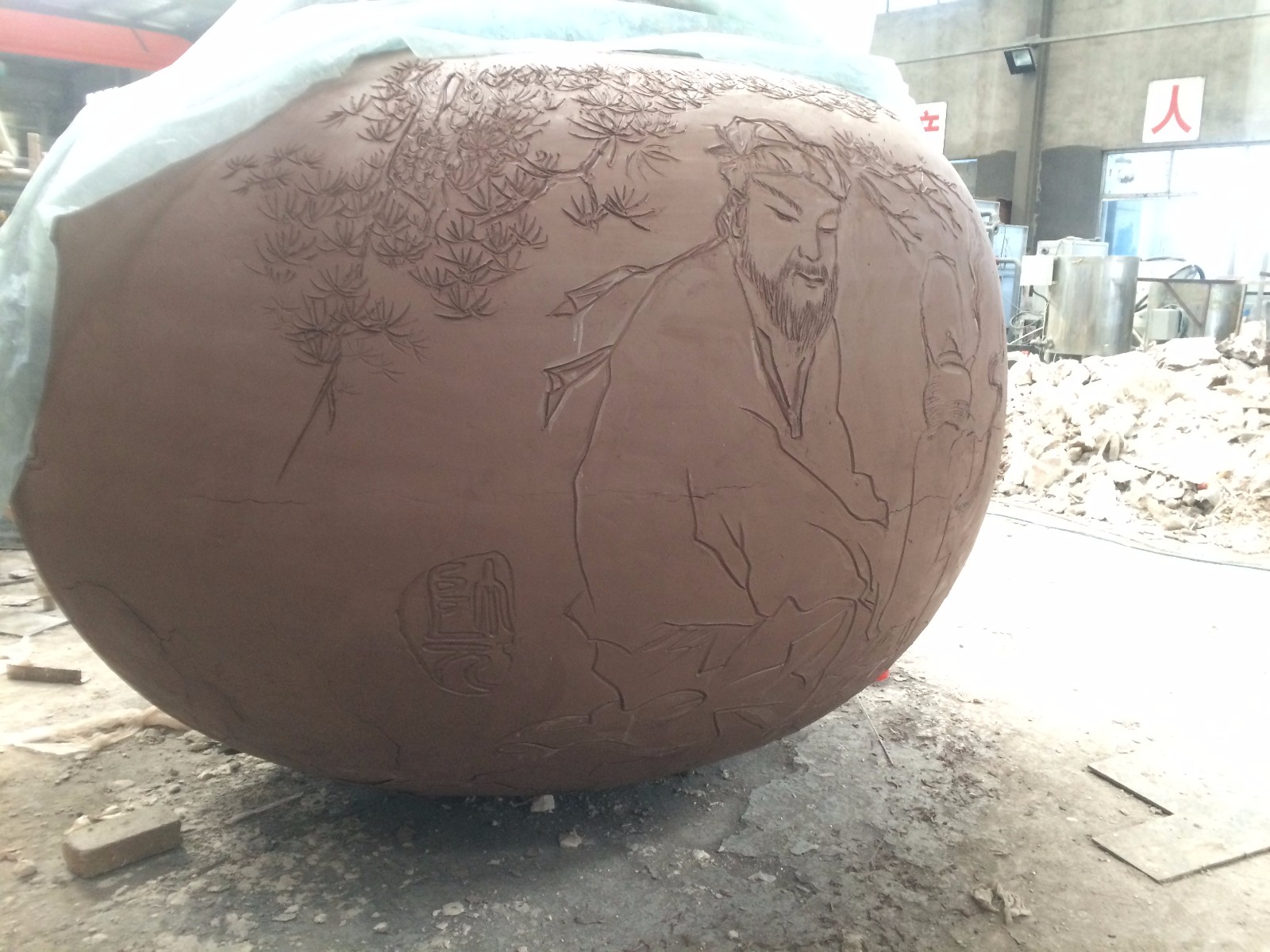 永平无锡拈花湾玻璃钢茶壶